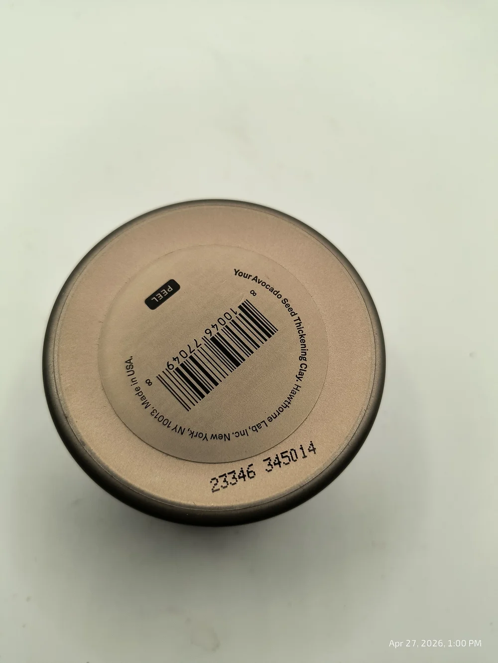 Men's Hawthorne Avacado Seed Thickening Clay Medium Hold Matte Finish 2.6oz READ